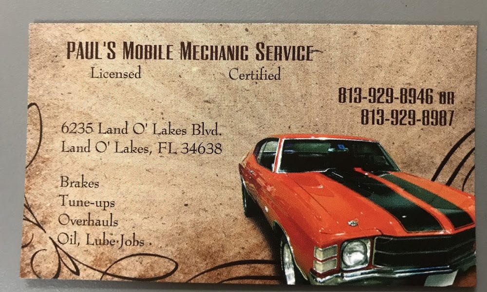 Paul’s Mobile Mechanic Services